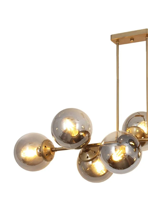 Jade Aura 8-Li Eskitme Avize – Füme Camlı